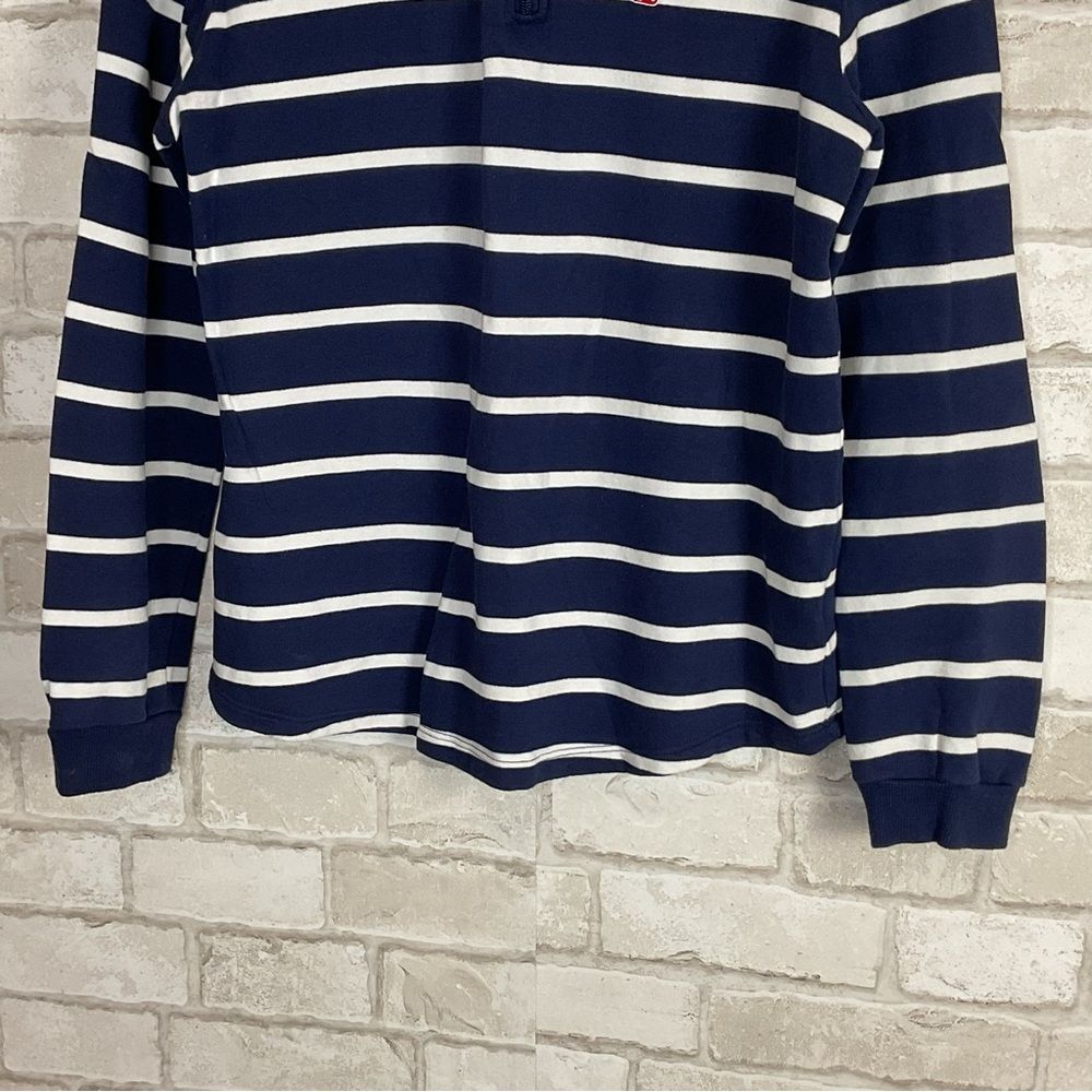 Vineyard Vines Striped Quarter Zip Pullover Long Sleeve Sweatshirt Size M - Picture 4 of 12